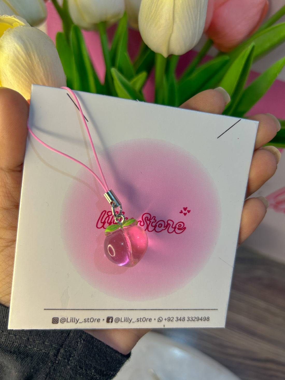 PEACH PHONE CHARM