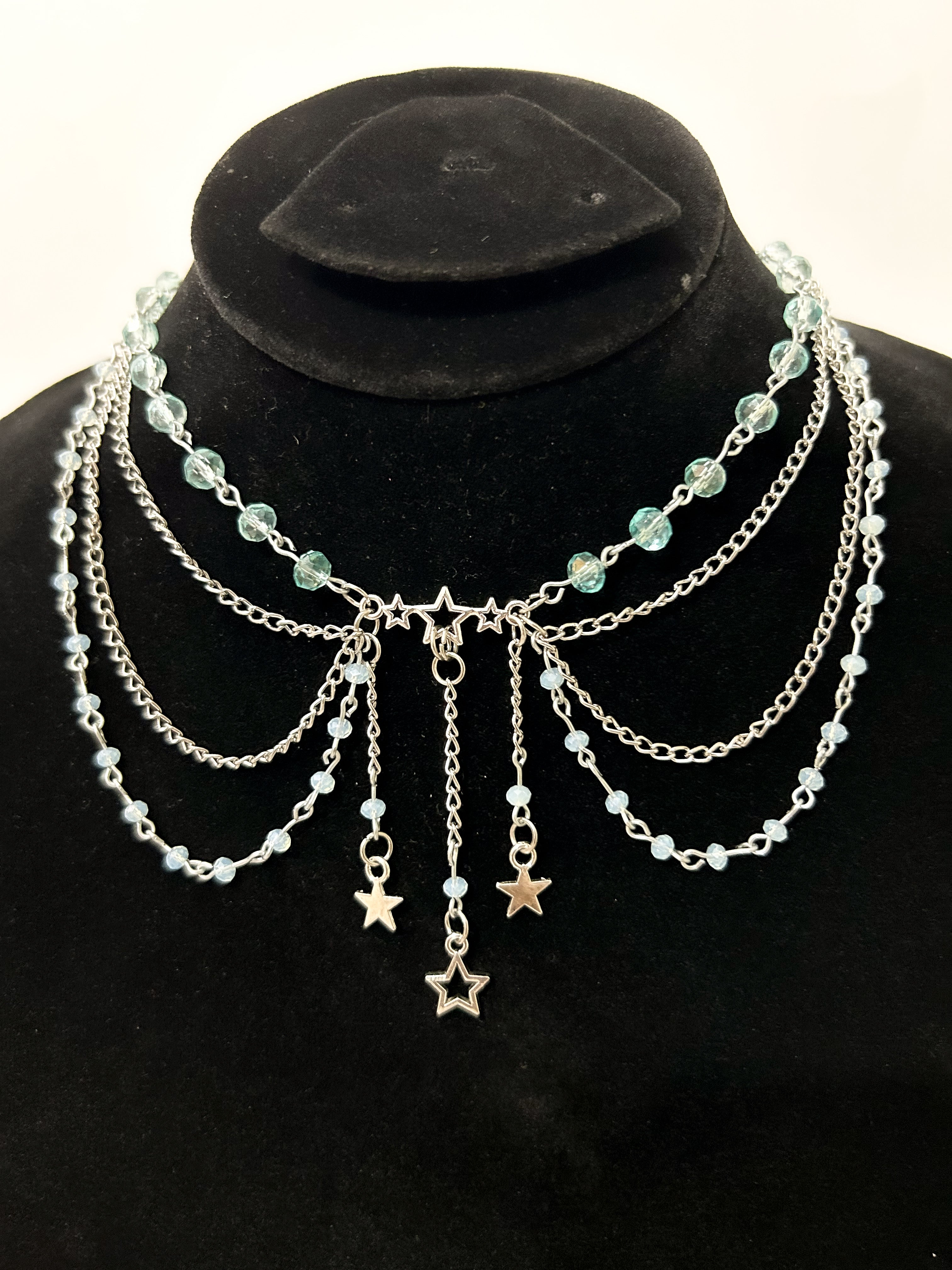 LAYERED SILVER STAR NECKLACE