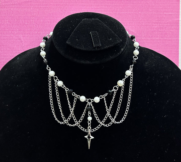 LAYERED SILVER STAR NECKLACE