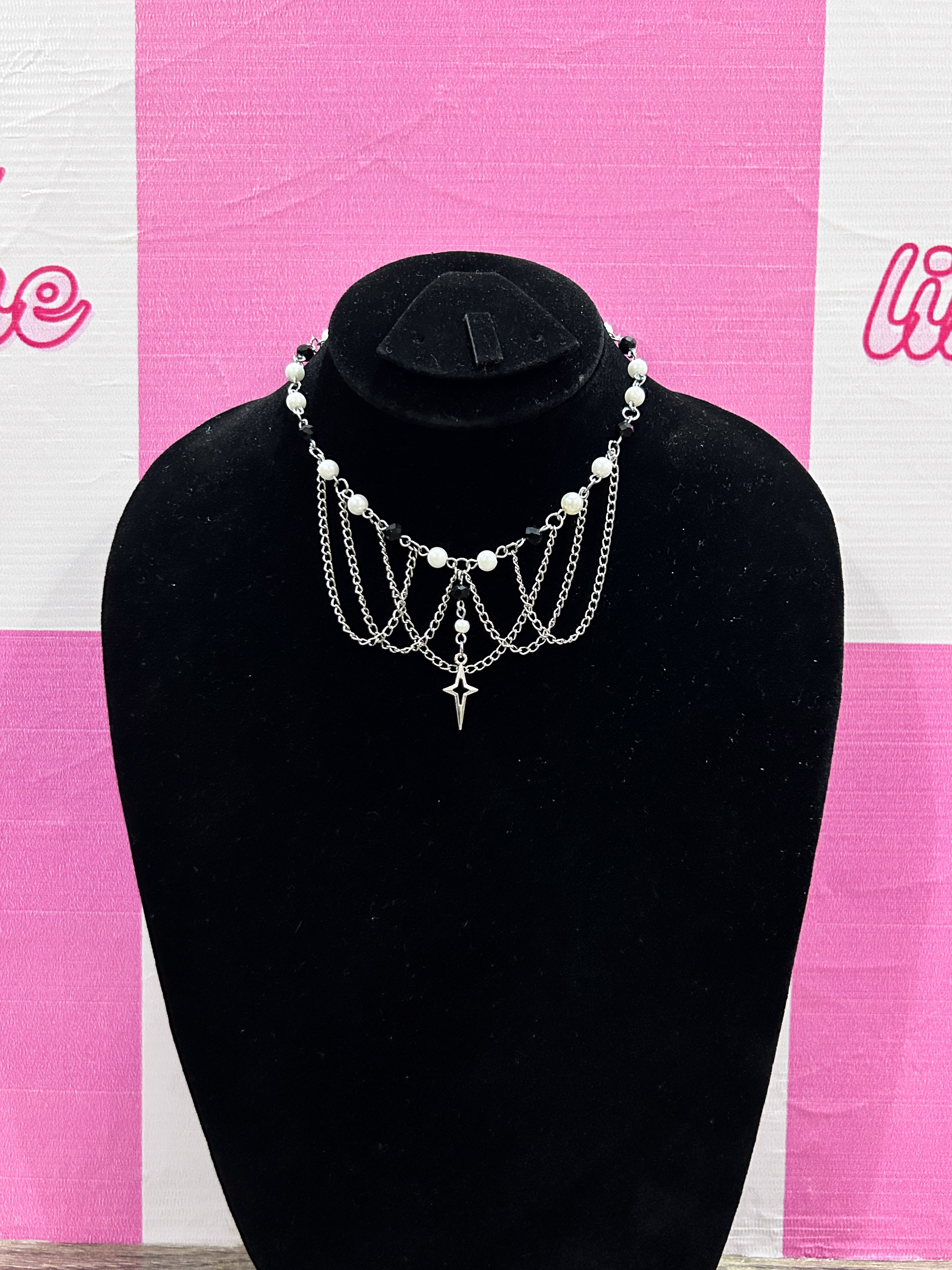 LAYERED SILVER STAR NECKLACE